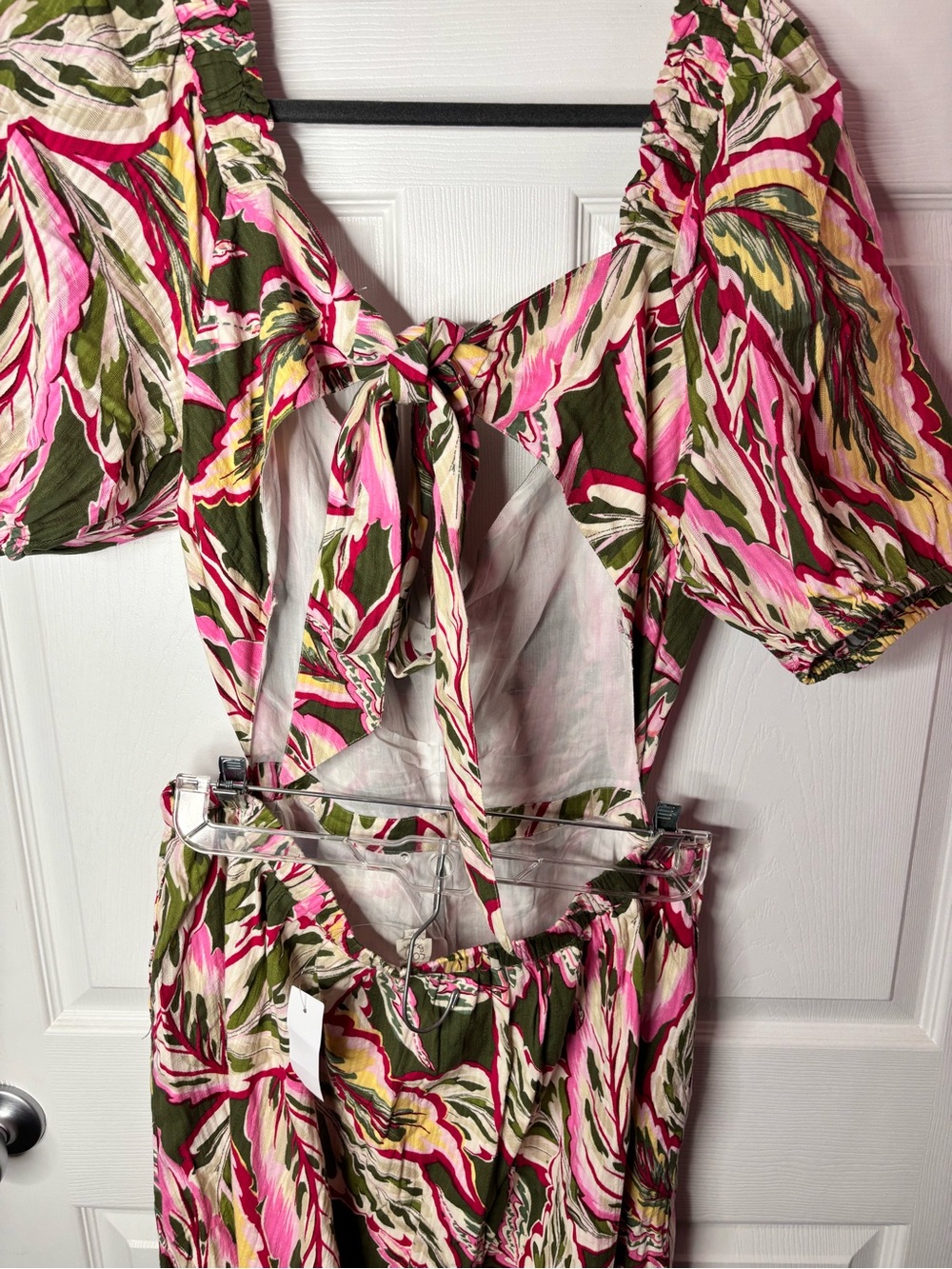 LOFT Pink & Olive Floral maxi dress - Picture 5 of 6